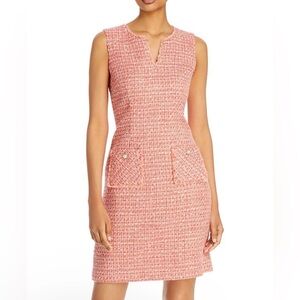 Karl Lagerfeld Pink Tweed Mini Dress
